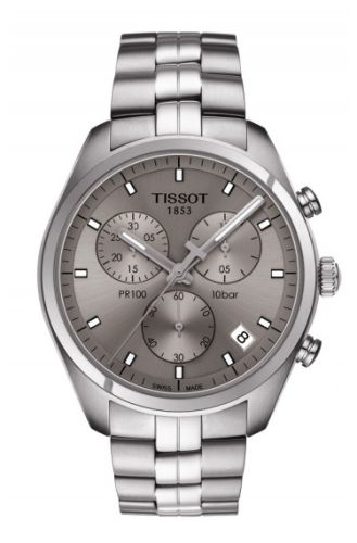 Tissot PR 100 Chronograph Quartz 41 Stainless Steel / Silver / Bracelet